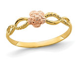 14K Yellow and Pink Gold Flower Ring